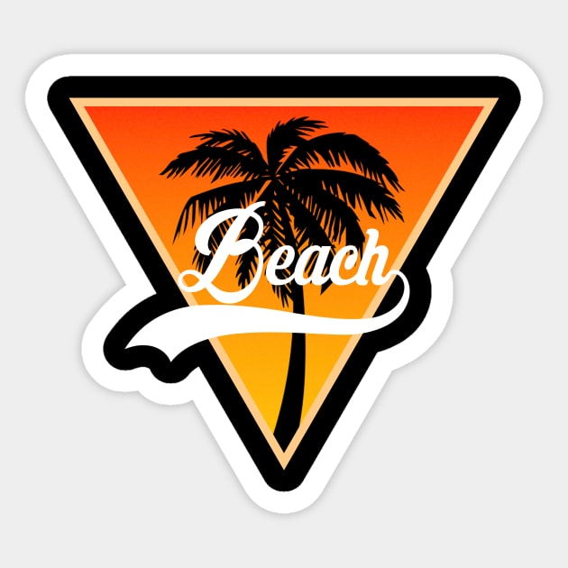 Coole Beach Design Sticker by shirtontour